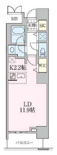 ロイヤルパークスタワー南千住　1505号室　間取り