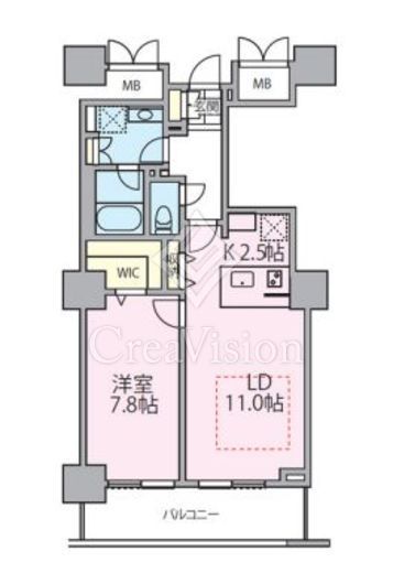 ロイヤルパークスタワー南千住　1518号室　間取り
