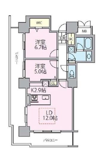 ロイヤルパークスタワー南千住　1601号室　間取り