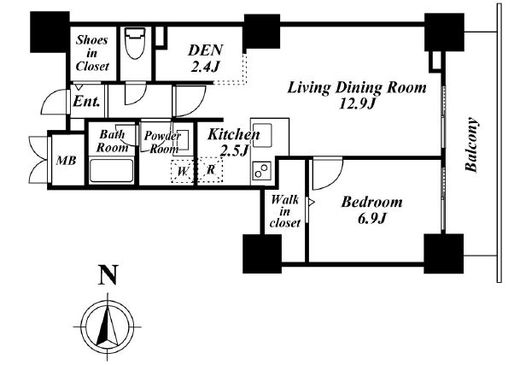 ロイヤルパークスタワー南千住　1813号室　間取り