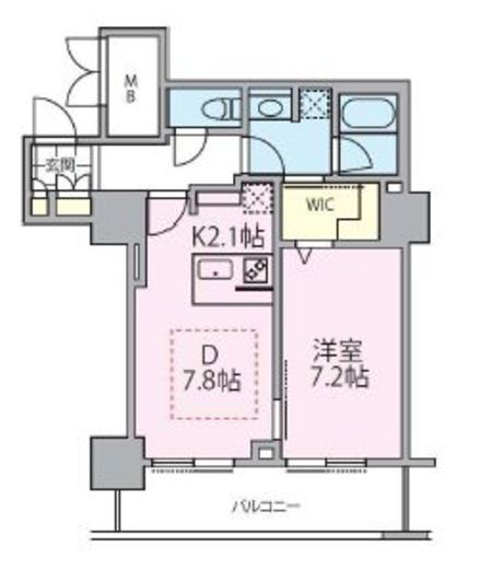 ロイヤルパークスタワー南千住　2405号室　間取り