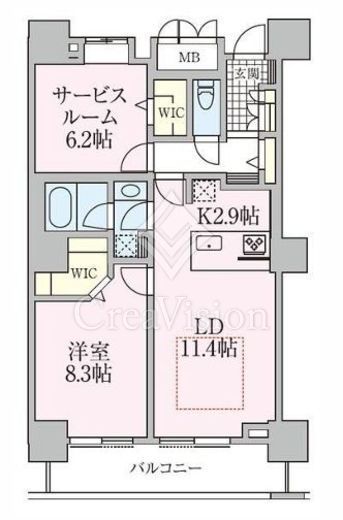ロイヤルパークスタワー南千住　2803号室　間取り