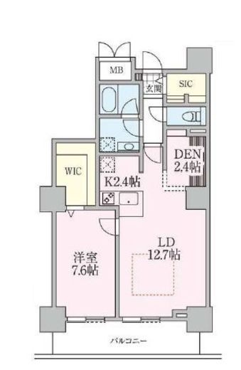 ロイヤルパークスタワー南千住　2810号室　間取り