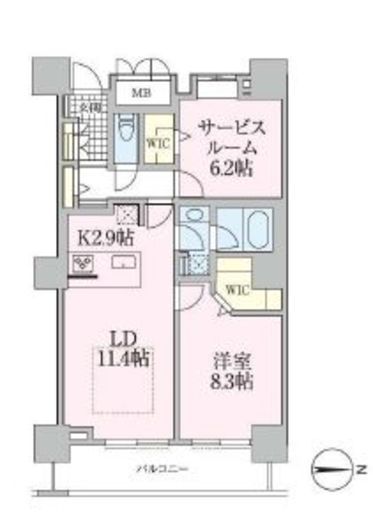 ロイヤルパークスタワー南千住　3011号室　間取り