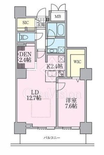 ロイヤルパークスタワー南千住　3704号室　間取り
