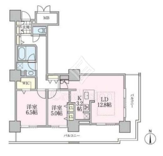 ロイヤルパークスタワー南千住　412号室　間取り