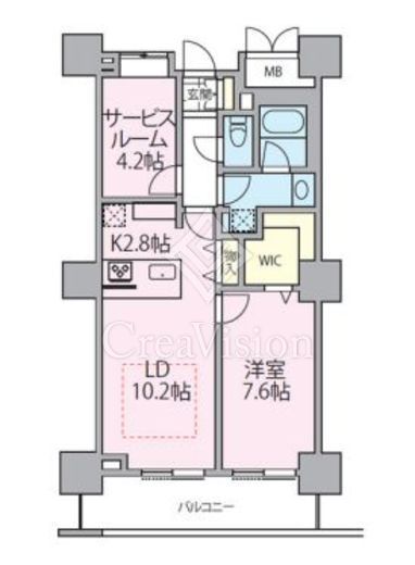 ロイヤルパークスタワー南千住　417号室　間取り