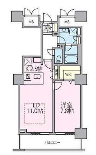 ロイヤルパークスタワー南千住　502号室　間取り