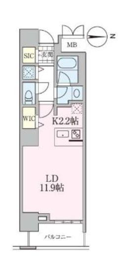ロイヤルパークスタワー南千住　615号室　間取り
