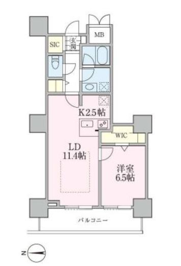 ロイヤルパークスタワー南千住　706号室　間取り