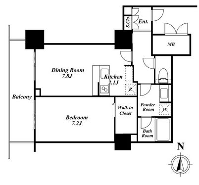 ロイヤルパークスタワー南千住　907号室　間取り