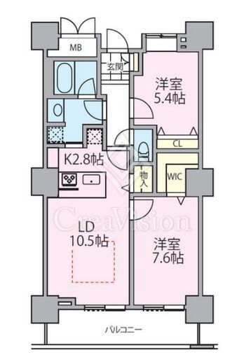 ロイヤルパークスタワー南千住　2207号室　間取り