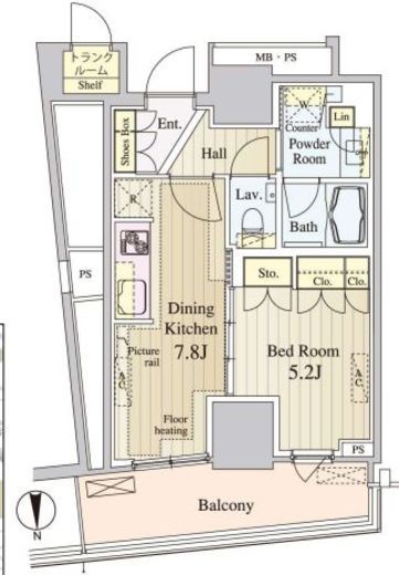 ブリリアタワー池袋　2001号室　間取り
