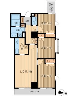 KDXレジデンス千駄木　403号室　間取り