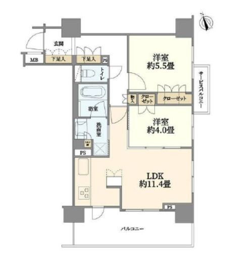 ミッドレジデンス文京　1105号室　間取り