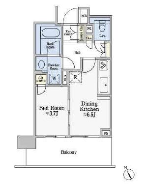 ミッドレジデンス文京　404号室　間取り