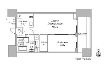 レジディア芝浦KAIGAN　504号室　間取り