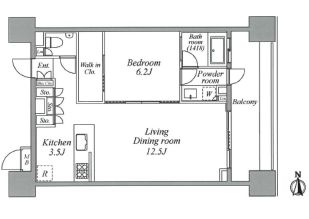 レジディア芝浦KAIGAN　603号室　間取り