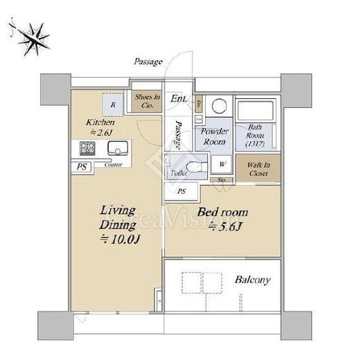 グランドミレーニア タワー＆スイート　5F1号室　間取り