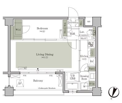 パークキューブ西ヶ原ステージ　215号室　間取り