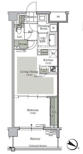 パークキューブ西ヶ原ステージ　315号室　間取り