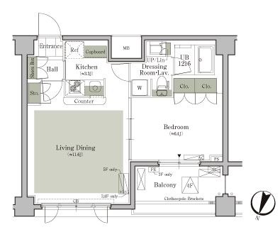 パークキューブ西ヶ原ステージ　411号室　間取り