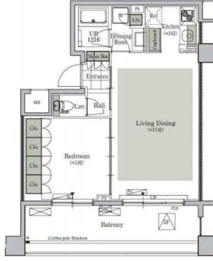 パークキューブ西ヶ原ステージ　502号室　間取り