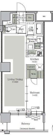 パークキューブ西ヶ原ステージ　911号室　間取り
