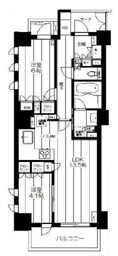 パークハウス文京関口　1101号室　間取り