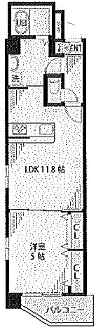 ソレアード茗荷谷　409号室　間取り