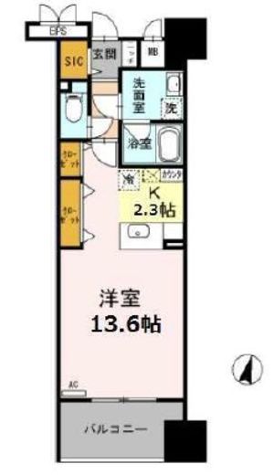 ロイヤルパークスシーサー南千住　108号室　間取り
