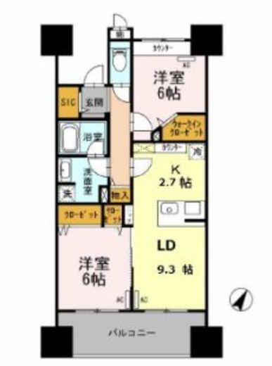 ロイヤルパークスシーサー南千住　203号室　間取り