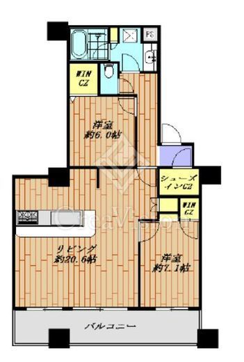 エアライズタワー　2913号室　間取り