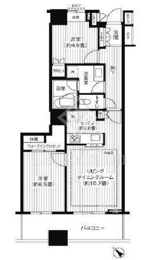 エアライズタワー　2109号室　間取り