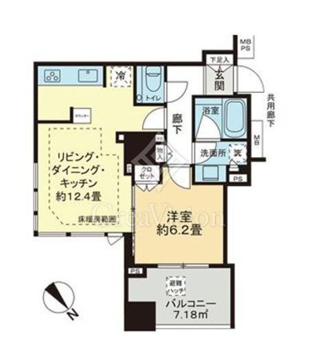 シティタワー池袋ウエストゲート　905号室　間取り