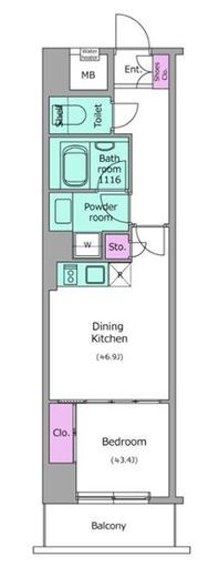 レジディア目白　521号室　間取り