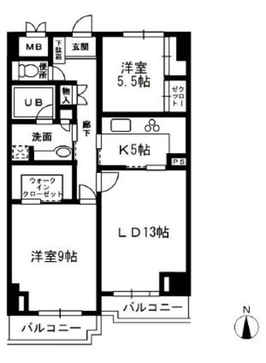 レジディア目白　711号室　間取り