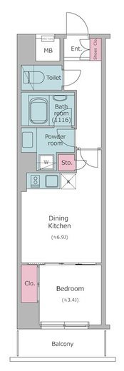 レジディア目白　717号室　間取り