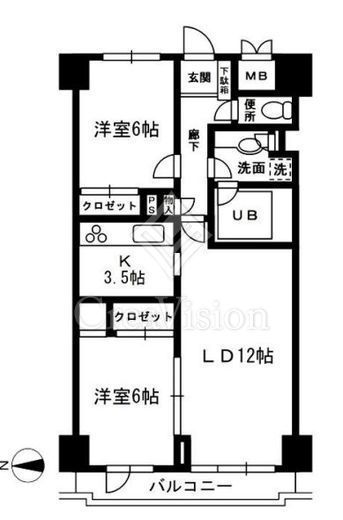 レジディア目白　606号室　間取り