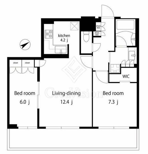 アウルタワー　3411号室　間取り