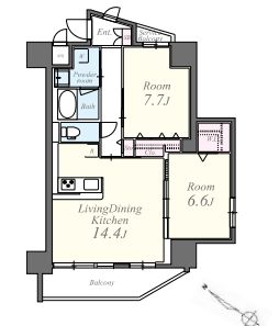シャルマンミューズ　1203号室　間取り