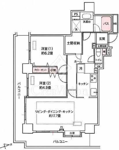 池袋パークタワー　804号室　間取り