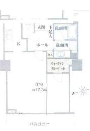 ザ・タワーグランディア　9F1号室　間取り