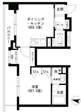 クリオ文京小石川　1504号室　間取り
