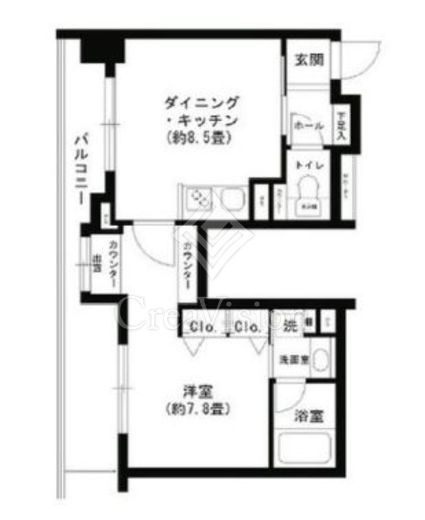 クリオ文京小石川　1404号室　間取り