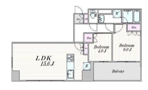 パークタワー池袋イーストプレイス　2103号室　間取り