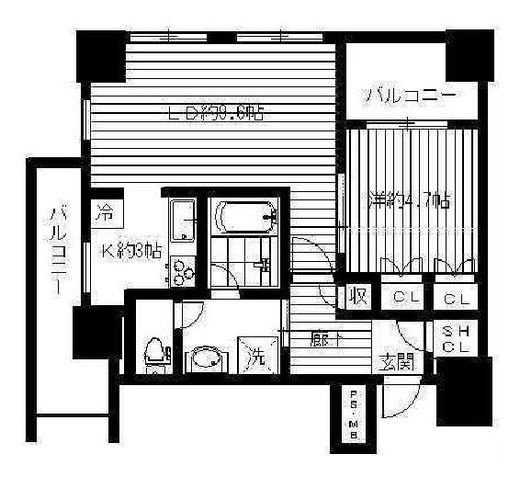 パークタワー池袋イーストプレイス　602号室　間取り