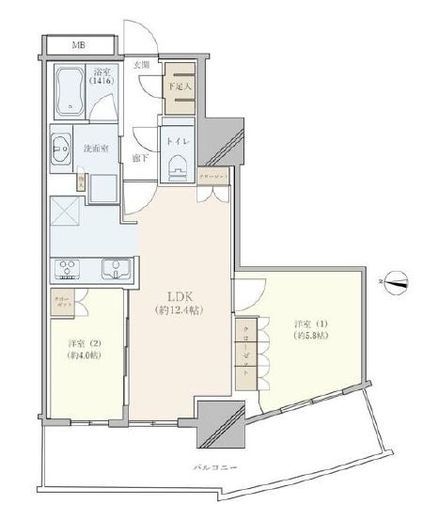 ルミナリータワー池袋　903号室　間取り