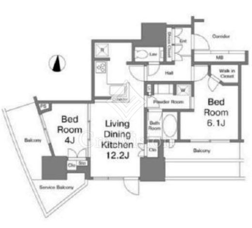 ルミナリータワー池袋　304号室　間取り