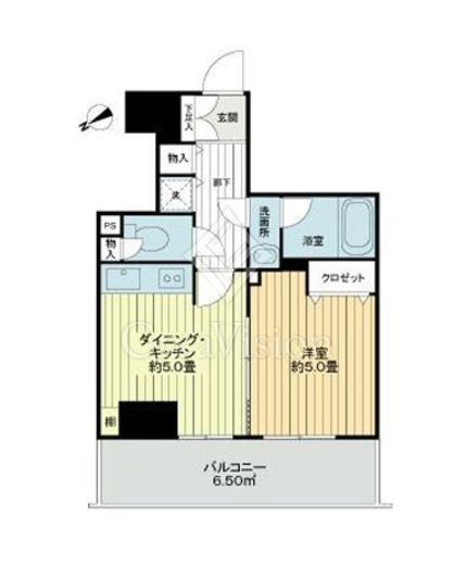 ライオンズタワー池袋　1302号室　間取り